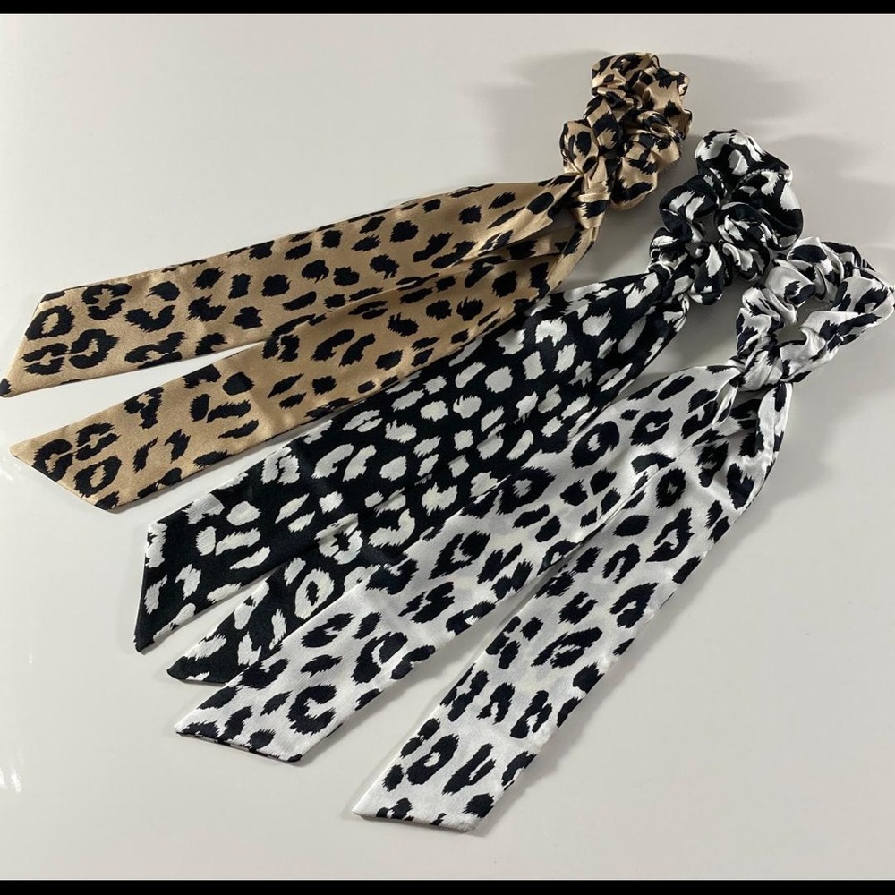 Cheetah Print Silk Pony Scarf